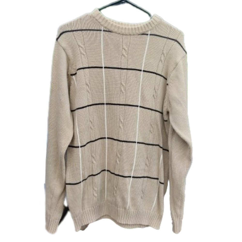 Haggar Tan Sweater Crewneck Pullover